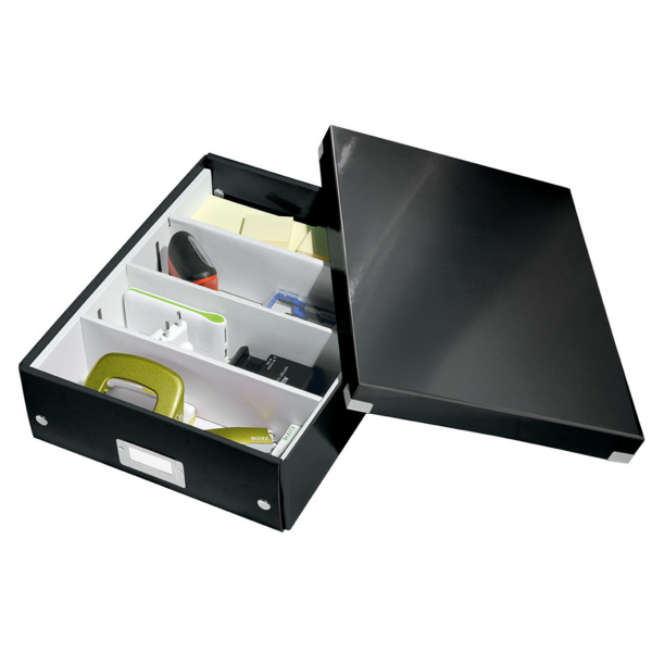 Caja Organizadora Mediana Click & Store Wow De Leitz Negro