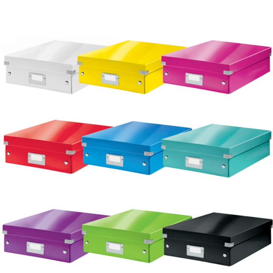 Caja Organizadora Mediana Click & Store Wow De Leitz Púrpura