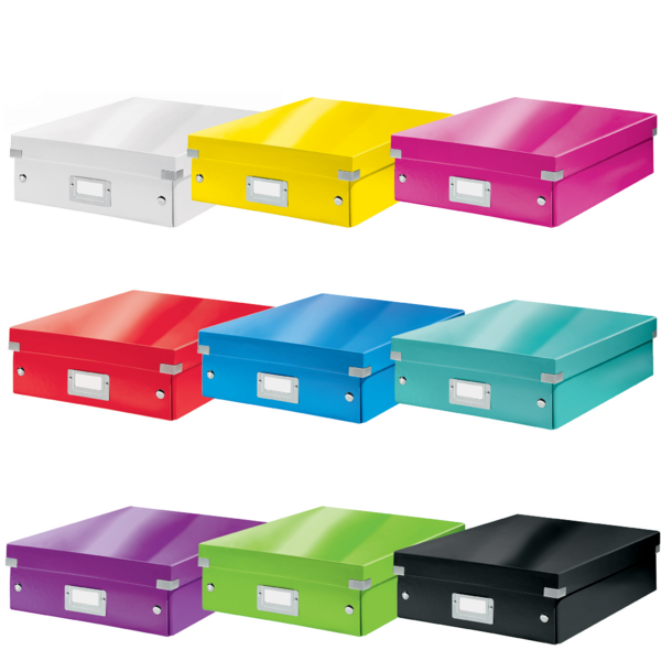 Caja Organizadora Mediana Click & Store Wow De Leitz Púrpura