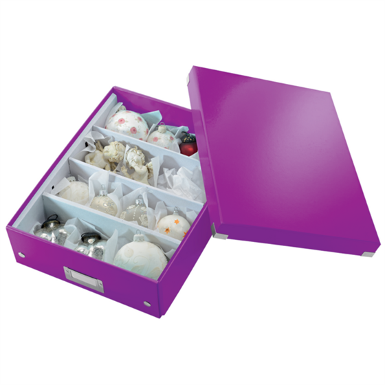 Caja Organizadora Mediana Click & Store Wow De Leitz Púrpura