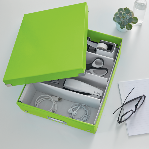 Caja Organizadora Mediana Click & Store Wow De Leitz Verde
