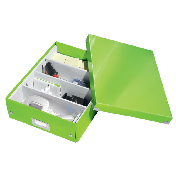 Caja Organizadora Mediana Click & Store Wow De Leitz Verde