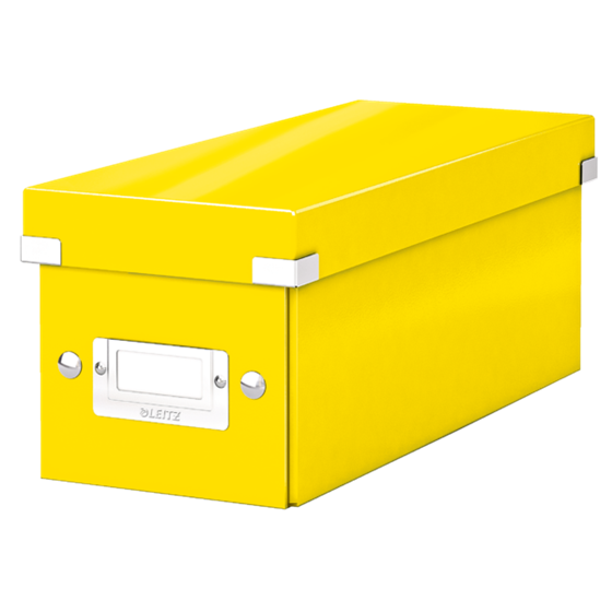 Caja Para Guardar Cds Click & Store Wow De Leitz Amarillo