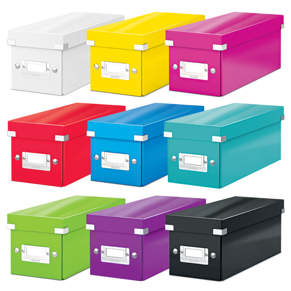 Caja Para Guardar Cds Click & Store Wow De Leitz Fucsia