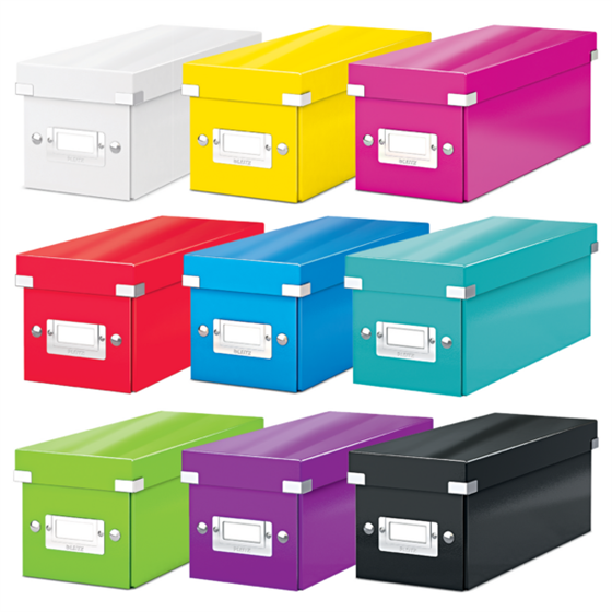 Caja Para Guardar Cds Click & Store Wow De Leitz Negro