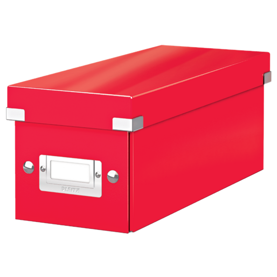 Caja Para Guardar Cds Click & Store Wow De Leitz Rojo