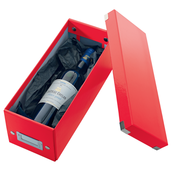 Caja Para Guardar Cds Click & Store Wow De Leitz Rojo