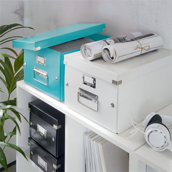 Caja Para Guardar Cds Click & Store Wow De Leitz Turquesa