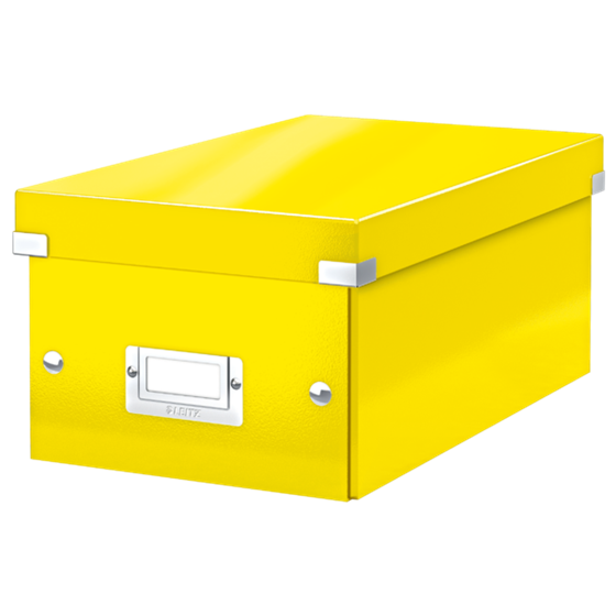 Caja Para Guardar Dvds Click & Store Wow De Leitz Amarillo