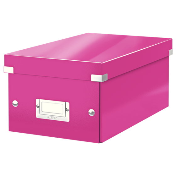 Caja Para Guardar Dvds Click & Store Wow De Leitz Fucsia