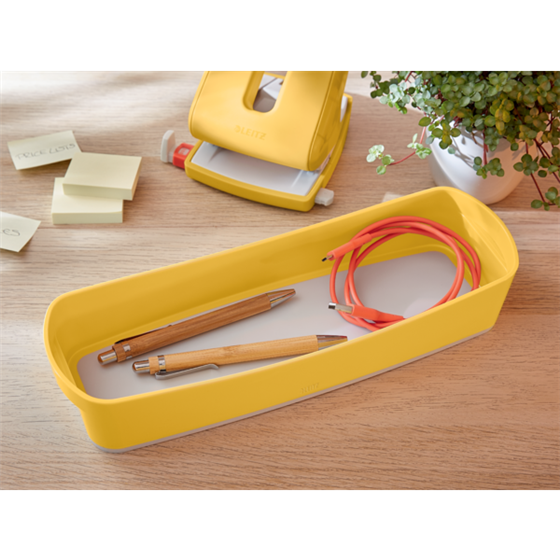 Leitz Mybox Cosy Bandeja Organizadora Larga Amarillo Cálido