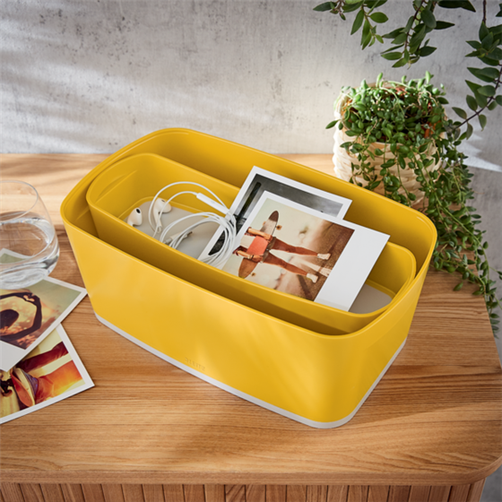 Leitz Mybox Cosy Bandeja Organizadora Larga Amarillo Cálido