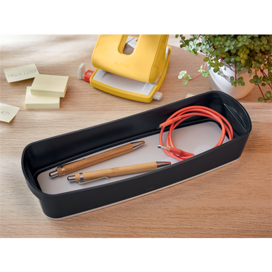 Leitz Mybox Cosy Bandeja Organizadora Larga Gris Terciopelo