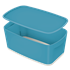 Leitz Mybox Cosy Pequeña Con Tapa, Caja De Almacenamiento Azul Calma