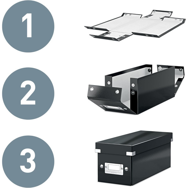 Caja Para Guardar Cds Click & Store Wow De Leitz Púrpura