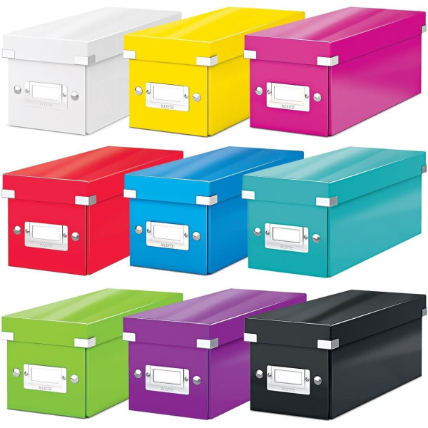 Caja Para Guardar Cds Click & Store Wow De Leitz Púrpura