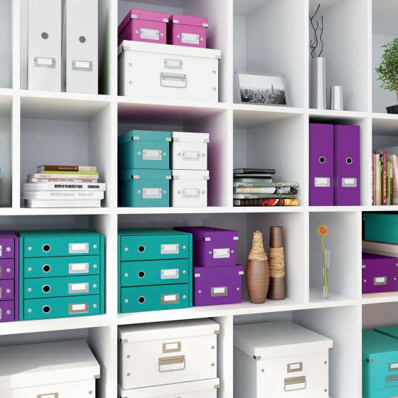 Caja Para Guardar Cds Click & Store Wow De Leitz Púrpura