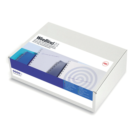 Canutillo GBC WIRE paso US 12MM (Caja 100), blanco