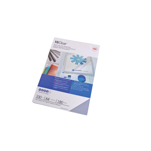 Portada Encuadernar Gbc Hiclear Transparente DIN A4 180 micras (Pack 100)