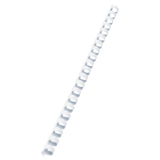 Canutillo plástico DIN A4 GBC 12 mm (Caja 100), blanco