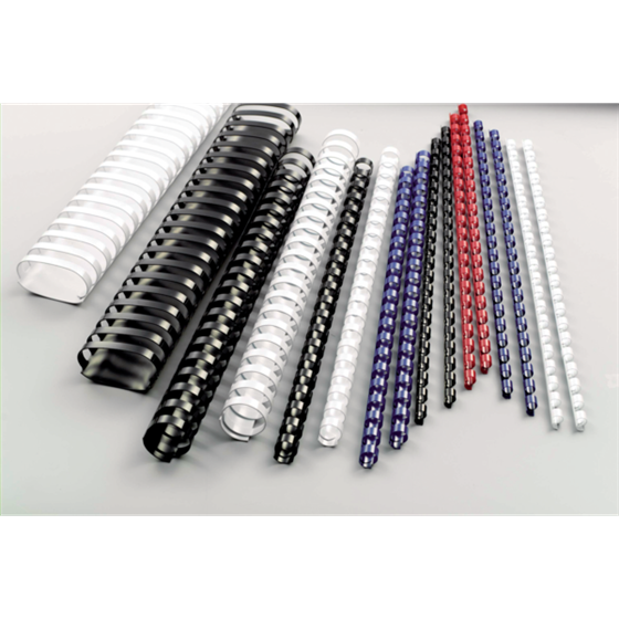 Canutillo plástico DIN A4 GBC 12 mm (Caja 100), negro