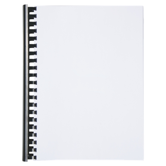 Canutillo plástico DIN A4 GBC 28 mm (Caja 50), negro