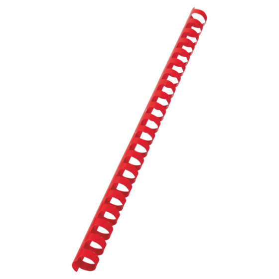 Canutillo plástico DIN A4 GBC 16 mm (Caja 100), rojo