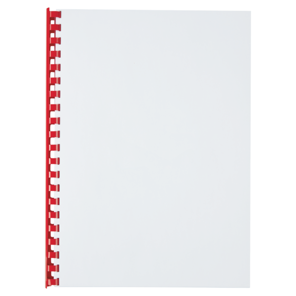 Canutillo plástico DIN A4 GBC 16 mm (Caja 100), rojo